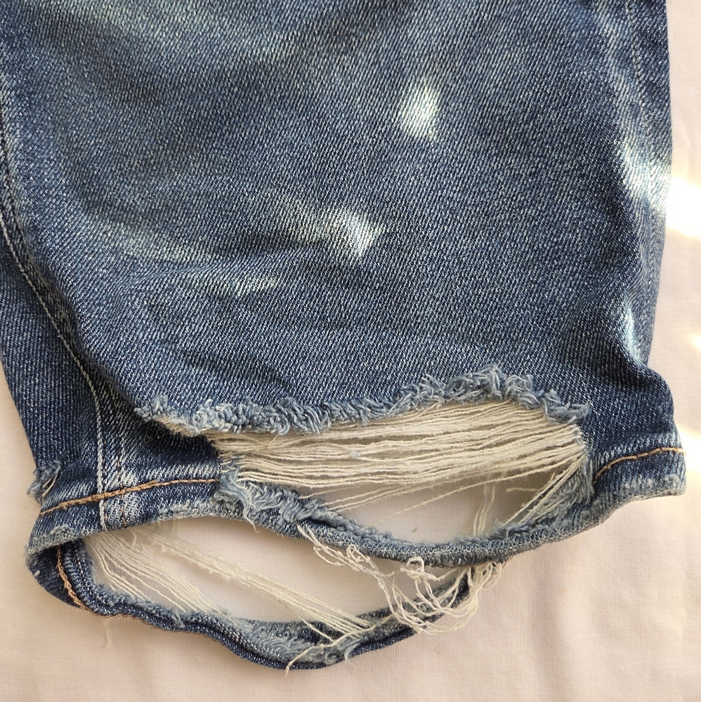 Size 22 American Eagle Outfitters Ripped Blue Boyfriend Jeans - Picture 7 of 8